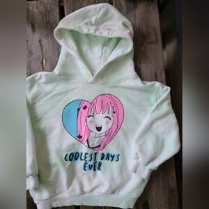 ZARA ANIME SZ 4-6Y VGUC GREEN TYEDYE ANIME CHARACTER COOLEST DAY EVER Sweatshirt